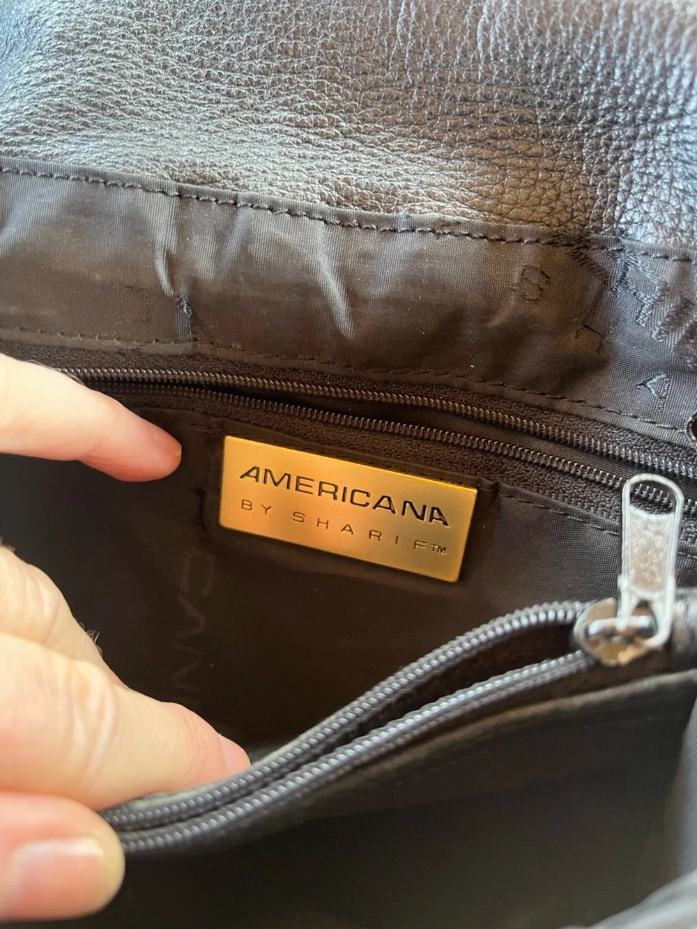 AMERICANA BY SHARIF, all leather small backpac, good cond